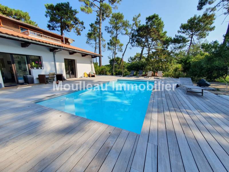 maison contemporaine grand jardin piscine Abatilles plage Arcachon